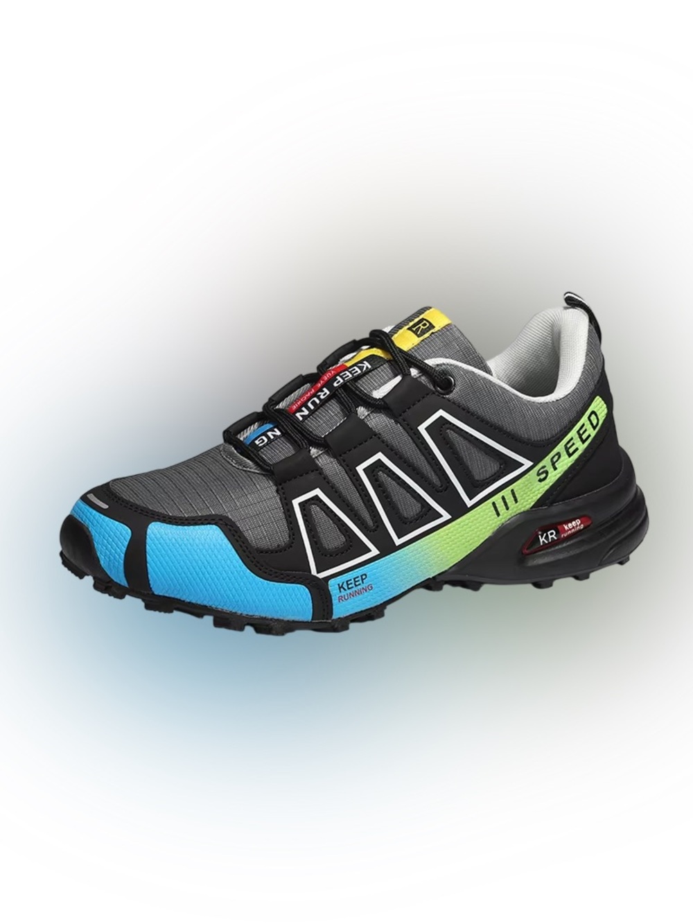 Ortho Balance Outdoor Men's Athletic Lace-Up Shoes in Gray & Blue Size 38 Mens 6